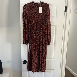 & Other Stories Black and Red Long Sleeve Dress